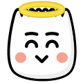 tiktok emoji Angel transparent background