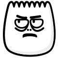 tiktok emoji Disdain transparent background