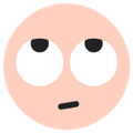 tiktok emoji Facewithrollingeyes transparent background