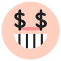 tiktok emoji Greedy transparent background