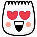 tiktok emoji Loveface transparent background