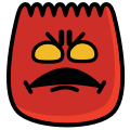 tiktok emoji Rage transparent background